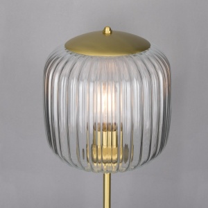 Astoria Reeded Glass and Brass Table Lamp